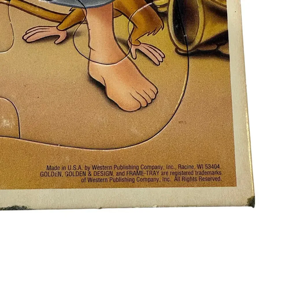 Vintage‎ Frame Tray Puzzles 1973 1992 Santa Aladdin lot of 2